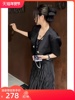 黑色西装外套吊带裙小个子夏装搭配一整套时尚洋气2023年夏季