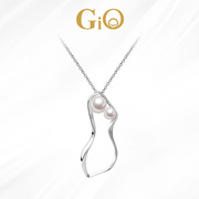 GiO珠宝 天然淡水珍珠项链男女925银毛衣链叠戴长款吊坠时尚款