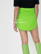 小众设计单品 荧光绿炸街时髦感 高腰迷你半身裙