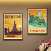 东南亚风格装饰画泰式风情挂画客厅卧室咖啡厅泰国菜餐厅风景壁画