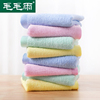 8条竹纤维小毛巾长方形家用洗脸巾正方形儿童毛巾竹签维方巾四方