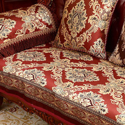 欧式沙发垫套罩巾高档奢华布艺防滑坐垫四季通用红色沙发盖布