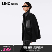 lincchic金羽杰羽绒服女机车风，夹克轻薄中长款羽绒服女冬外套3078