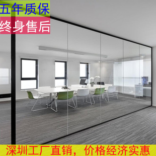 香港房间隔断墙办公室玻璃高隔断隔墙卧室间隔板木板隔断工厂