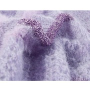 极速很仙的毛衣洋气紫色薄款性感镂空毛衣针织衫女秋冬套头