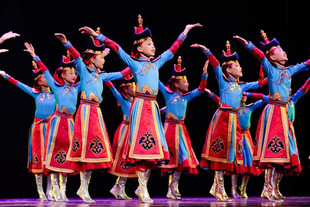少数民族舞蹈演出服装，第十届小荷风采巴艺斯勒，幼儿蒙古表演服