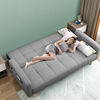 华恺之星沙发床两用折叠沙发，折叠床双人，位科技皮沙发s96灰色科技