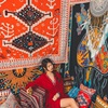 摩洛哥民族风挂布印度(布印度)曼达拉图腾背景布卧室(布卧室)床头装饰温馨超大挂毯