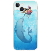 日本蓝色海盗可爱海豚 苹果15 Pro iphone15 14 13 12 11 Pro  Max 全包 手机壳