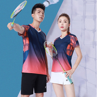 速干羽毛球服套装男女款，乒乓球网球衣透气夏季跑步运动比赛服定制