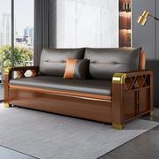 储物沙发床两用多功能，小户型一体沙发床，客厅两用折叠推拉实木