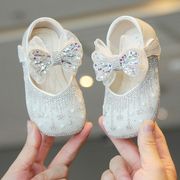 女童婴儿鞋子秋季软底公主，鞋女宝宝学步鞋儿童，皮鞋防滑小童鞋单鞋