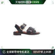 香港直邮SEE BY CHLOÉ 女士黑色交叉带凉鞋