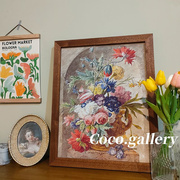 可可的画廊美式法式新中式古典小众花卉静物油画餐厅卧室装饰画