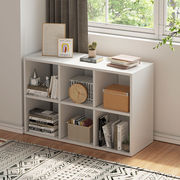 简易书架落地书柜家用置物架，小型收纳柜子，卧室客厅格子柜储物柜