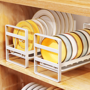厨房橱柜碗架放碗碟，分层小型柜内置物架，储物下水槽单层碗盘收纳架
