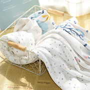 竹棉双层纱布面料婴儿睡袋，宝宝a类盖毯夏季凉感超柔竹纤维纱布料