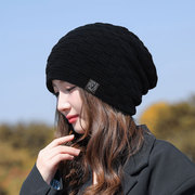 帽子女秋冬季包头帽韩版潮套头帽堆堆帽休闲针织头巾帽睡帽月子