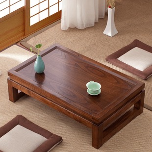 日式小茶桌榻榻米茶几禅意现代简约实木炕桌飘窗桌子窗台矮桌