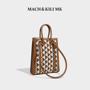 MACH＆KILI MK 小众设计格纹手提包大包包女2024单肩托特包