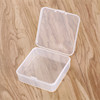 9*9cm正方形透明塑料盒子有盖化妆工具收纳空盒卡片小物件整理盒