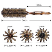 发廊专业猪鬃毛梳子吹发卷发，梳家用圆筒，滚梳造型木梳蓬松卷梳子女