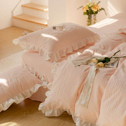 冬季加厚保暖韩式牛奶绒四件套法莱法兰绒珊瑚绒床上被套床单床笠