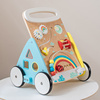 婴儿学步手推车宝宝多功能助步车可调速防侧翻7-24个月木制玩具车
