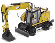 DM工程车CAT 1 50卡特M318D轮式挖掘机合金仿真挖土机模型85956