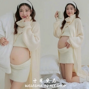 孕妇摄影服装唯美针织吊带裙修身显瘦可爱孕妈咪孕妇在家拍照