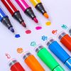 印章水彩笔套装儿童幼儿园，带彩笔安可水洗12色24色36色画笔