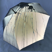 夜行反光雨伞创意遇水变色大号双层自动长柄，伞晴雨两用防晒遮阳伞