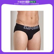 香港直邮EMPORIO ARMANI 男士黑色弹力棉质三角裤 110814-4P745-0
