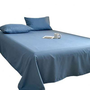水洗棉纯色床单单件夏季被单床垫单学生宿舍单人床枕套三件套两2