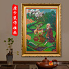 六常寿唐卡挂画西藏家用高清相框壁画印刷客厅装饰画室内壁画