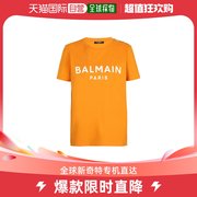 香港直发Balmain橙色女士T恤夏季短袖圆领套头字母印花日常简约