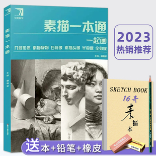 正版素描一本通 2023完美教学杨慎修 一起画几何静物石膏头像半身全身像