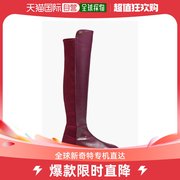 香港直邮stuartweitzman女士keelan皮质橡胶，过膝靴子