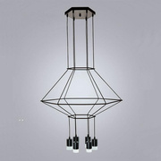 北欧吊灯创意个性现代时尚艺术LED节能客厅展厅会议几何线条吊灯
