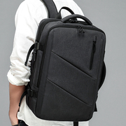 商务双肩背包男大容量短途出差旅行包学生书包15.6寸笔记本电脑包