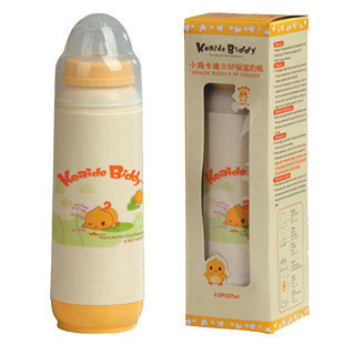 小鸡卡迪1056保温奶瓶0.5P婴儿玻璃保温奶瓶 227ml