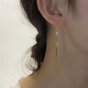 潮流苏女S925纯银针耳线长款轻奢时尚耳环小众设计感高级耳坠