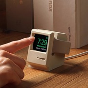 适用苹果手表充电器底座applewatch765se创意硅胶，iwatchs98复古充电支架通用充电座，创意ultra12通用可爱表架