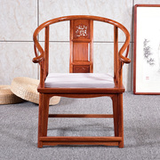 红木家具缅甸花梨木圈椅中式仿古太师椅靠背椅实木休闲椅扶手椅子