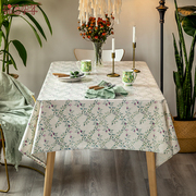 餐桌布布艺防水防油免洗长方形，轻奢北欧ins家用台布，桌布法式定制