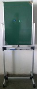 教学办公可移动磁性单面，黑板绿板100*200cm支架式套装粉笔书写板