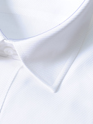 爱德蒙纯白色长袖衬衫男 四季60棉 带兜商务正装 纯色宽松衬衣