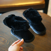 儿童婴儿女宝宝雪地靴翻毛小童短靴加厚保暖冬季棉鞋0-1-2-3岁男