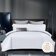 源生活酒店四件套全白宾馆酒店床上用品四件套纯色床单被套1.5米