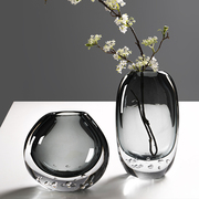 琉璃花瓶摆件现代简约客厅软装插花轻奢玄关样板房餐桌玻璃装饰品